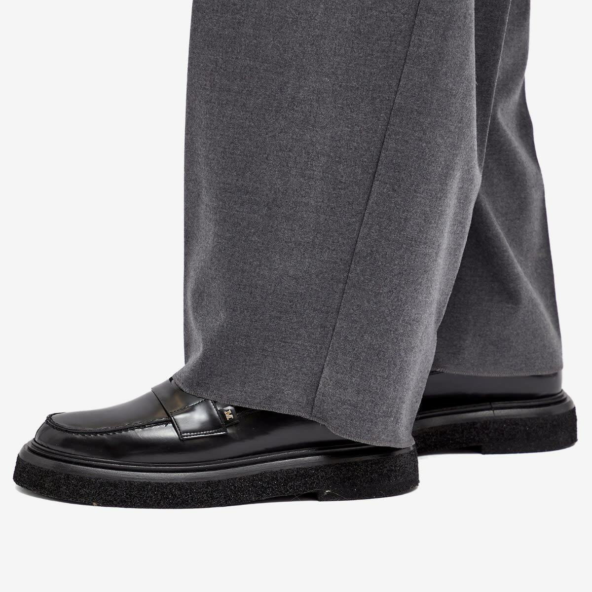 Max Mara Women's Crepe Loafer Shoes in Black Max Mara
