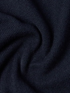 Loro Piana - Ribbed Cashmere Zip-Up Sweater - Blue