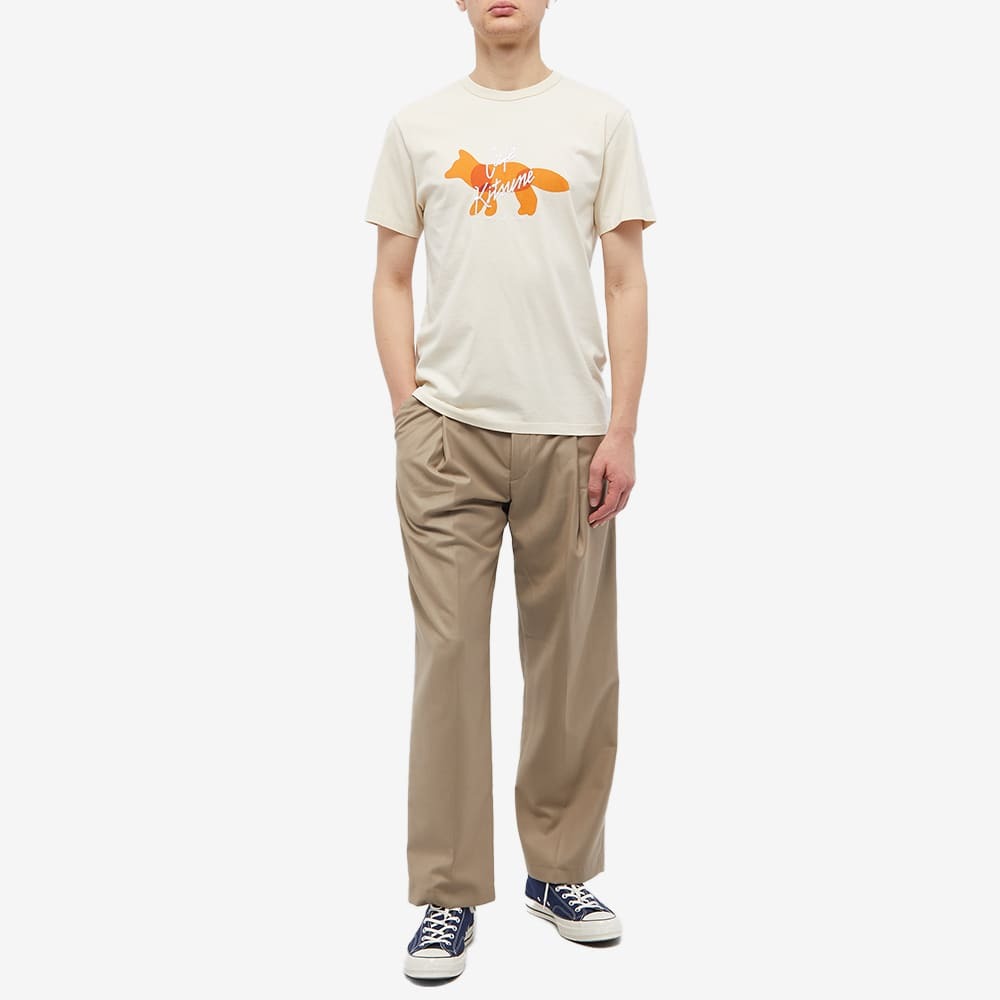 Maison Kitsuné Men's Café Kitsune Fox Classic T-Shirt in Latte