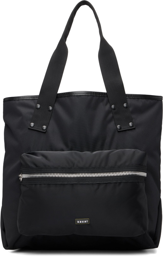 Photo: sacai Black Large Pocket Tote