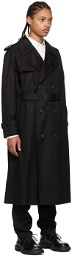 WARDROBE.NYC Black Cotton Trench Coat