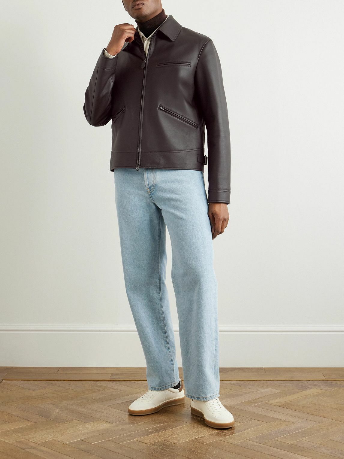 Loro Piana - Gail Full-Grain Leather Jacket - Black