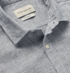 Oliver Spencer - Clerkenwell Slim-Fit Striped Brushed-Cotton Shirt - Men - Indigo