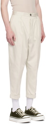 AMI Paris Off-White Carrot-Fit Trousers