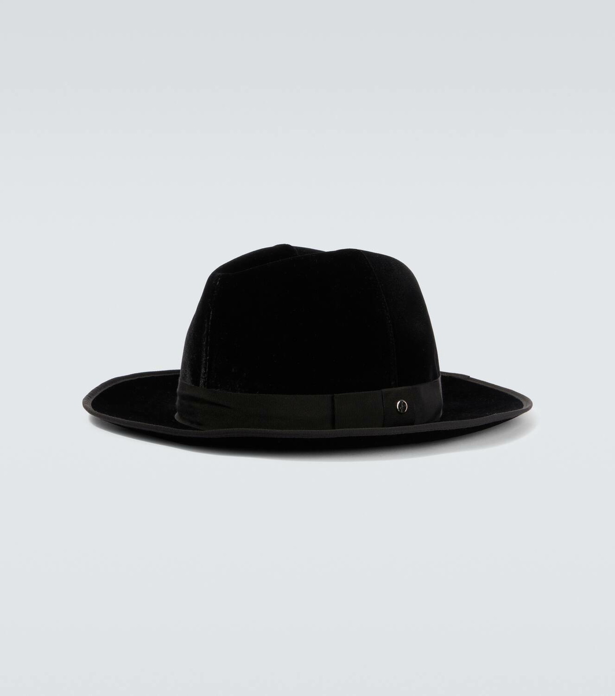 Giorgio Armani Velvet fedora hat