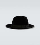 Giorgio Armani Velvet fedora hat