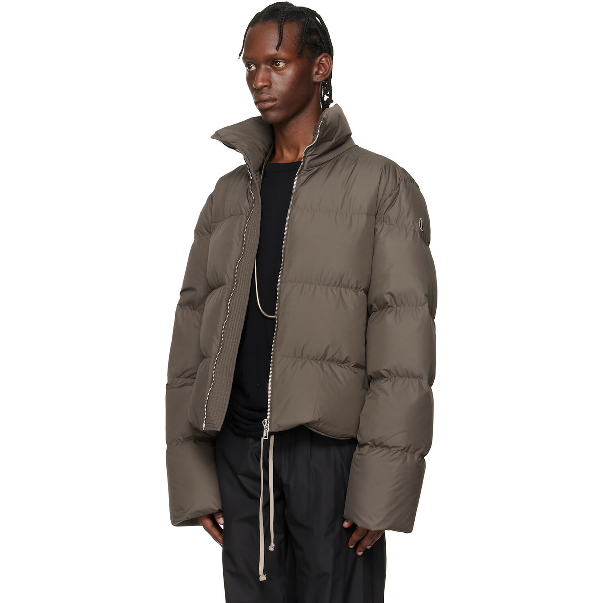 Rick Owens Moncler + Rick Owens Gray Cyclopic Down Jacket