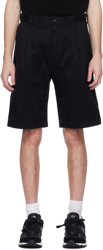 Photo: Reigning Champ Black Cotton Chino Sophomore Relaxed 10 Shorts