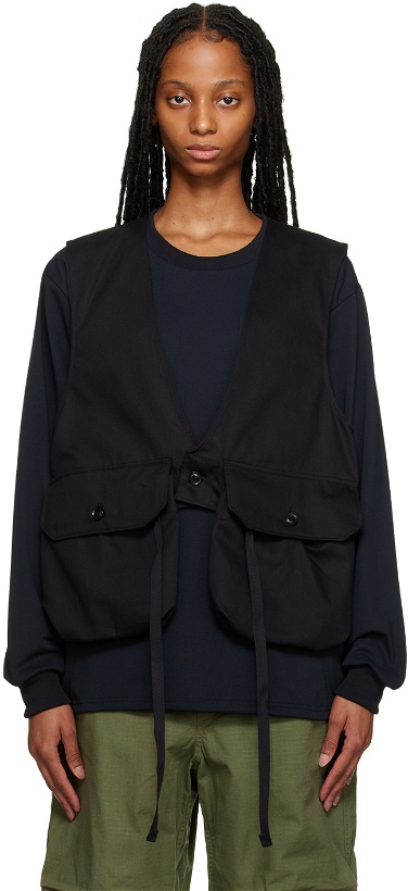 Photo: Engineered Garments Black Fowl Vest