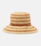 Valentino VLogo raffia bucket hat