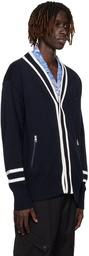 Moncler Navy Patch Cardigan