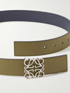 LOEWE - 3.5cm Anagram Reversible Leather Belt - Green