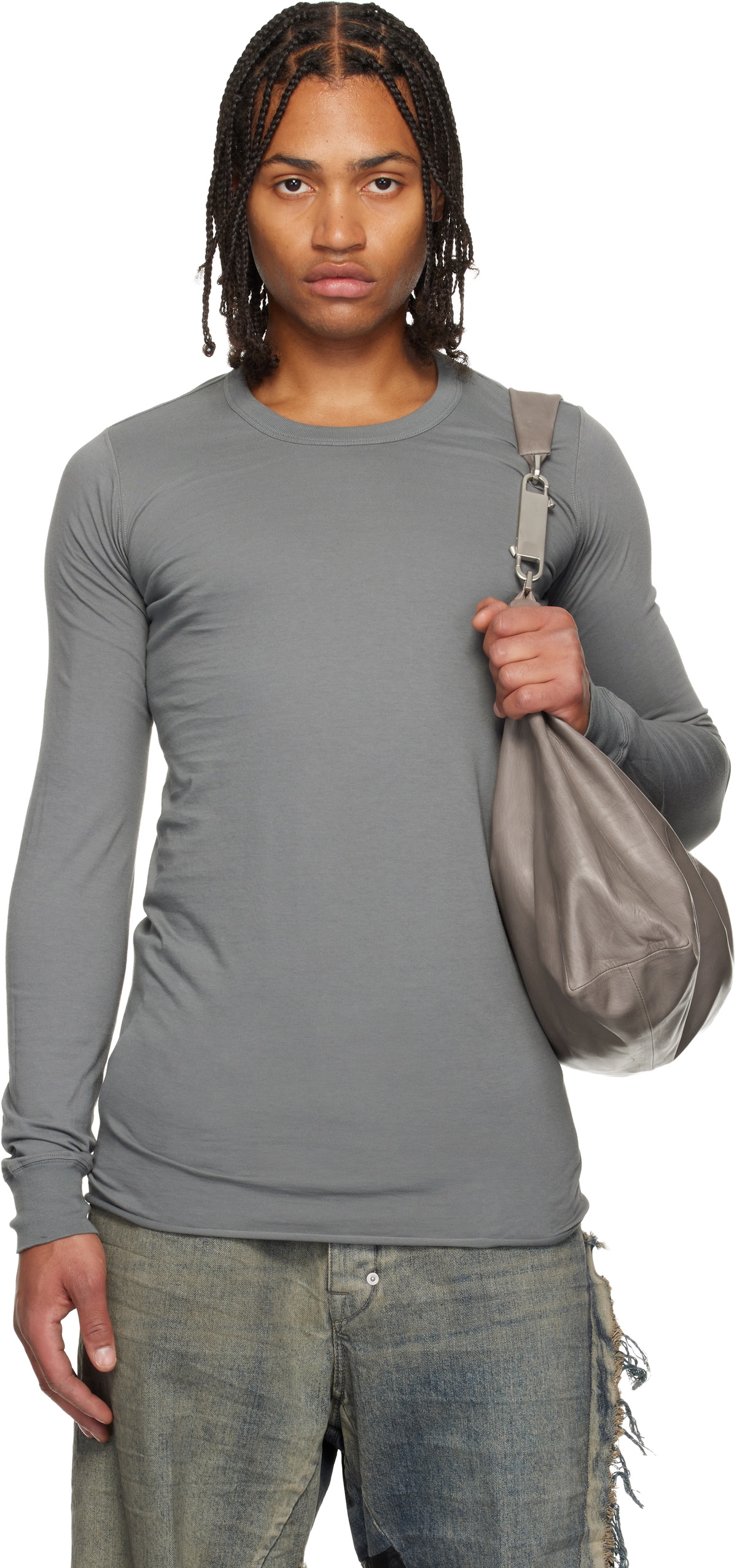 Rick Owens Gray Champion Edition Dylan T-Shirt Rick Owens