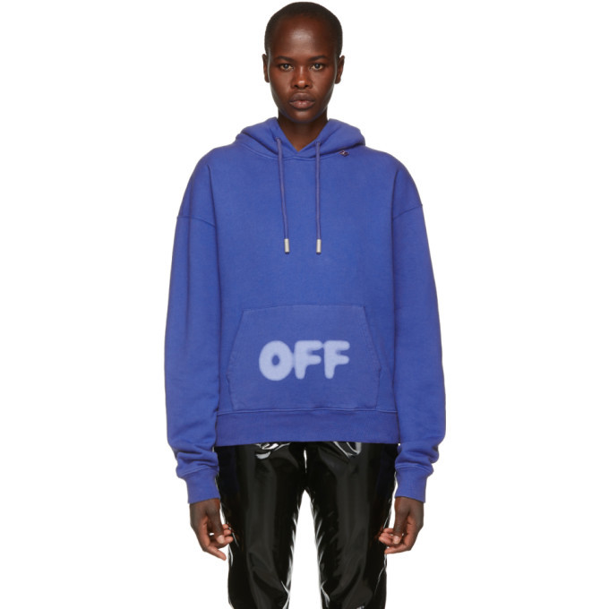 Photo: Off-White Blue Blurred Logo Hoodie