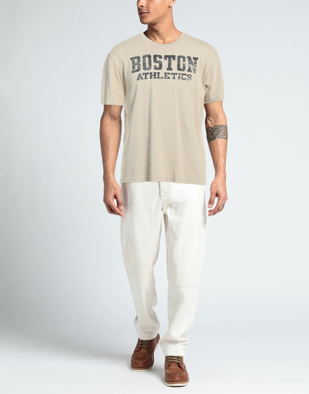 Champion Mens T-shirt in Beige