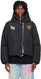 Rhude Black Lamborghini Edition Puffer Jacket