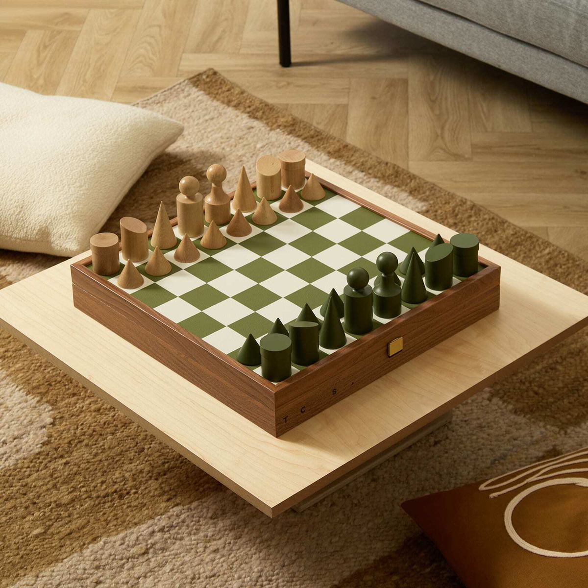 The Conran Shop Chess Set in Olive 