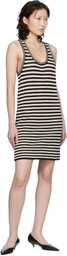 ANINE BING Black & Off-White Arie Minidress