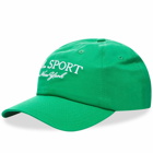 Sporty & Rich Wimbledon Hat in Kelly Green/White