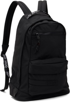 Hugo Black Recycled Nylon Canvas Backpack