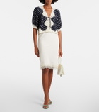 Rixo Ursula polka-dot crêpe de chine top