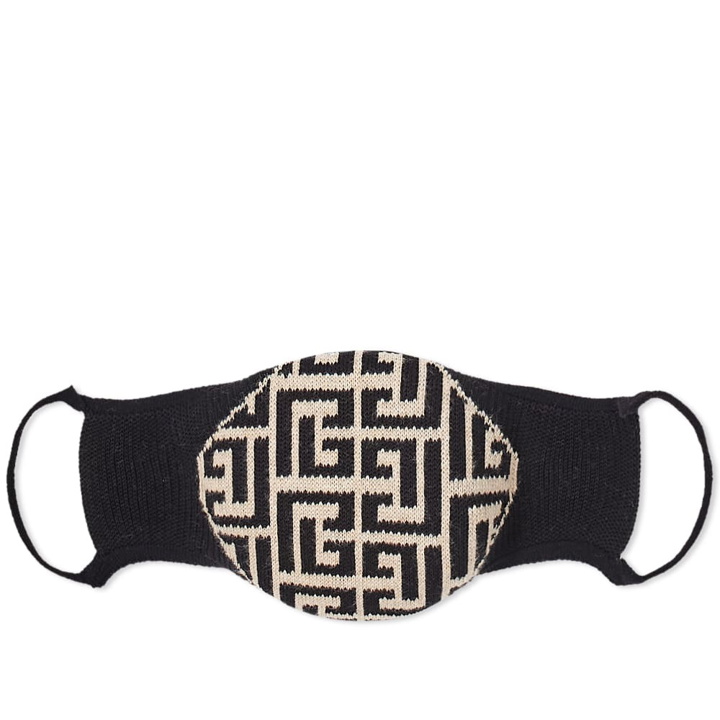 Photo: Balmain Knitted Monogram Mask