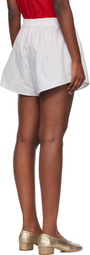 MM6 Maison Margiela Off-White Poplin Cotton Shorts