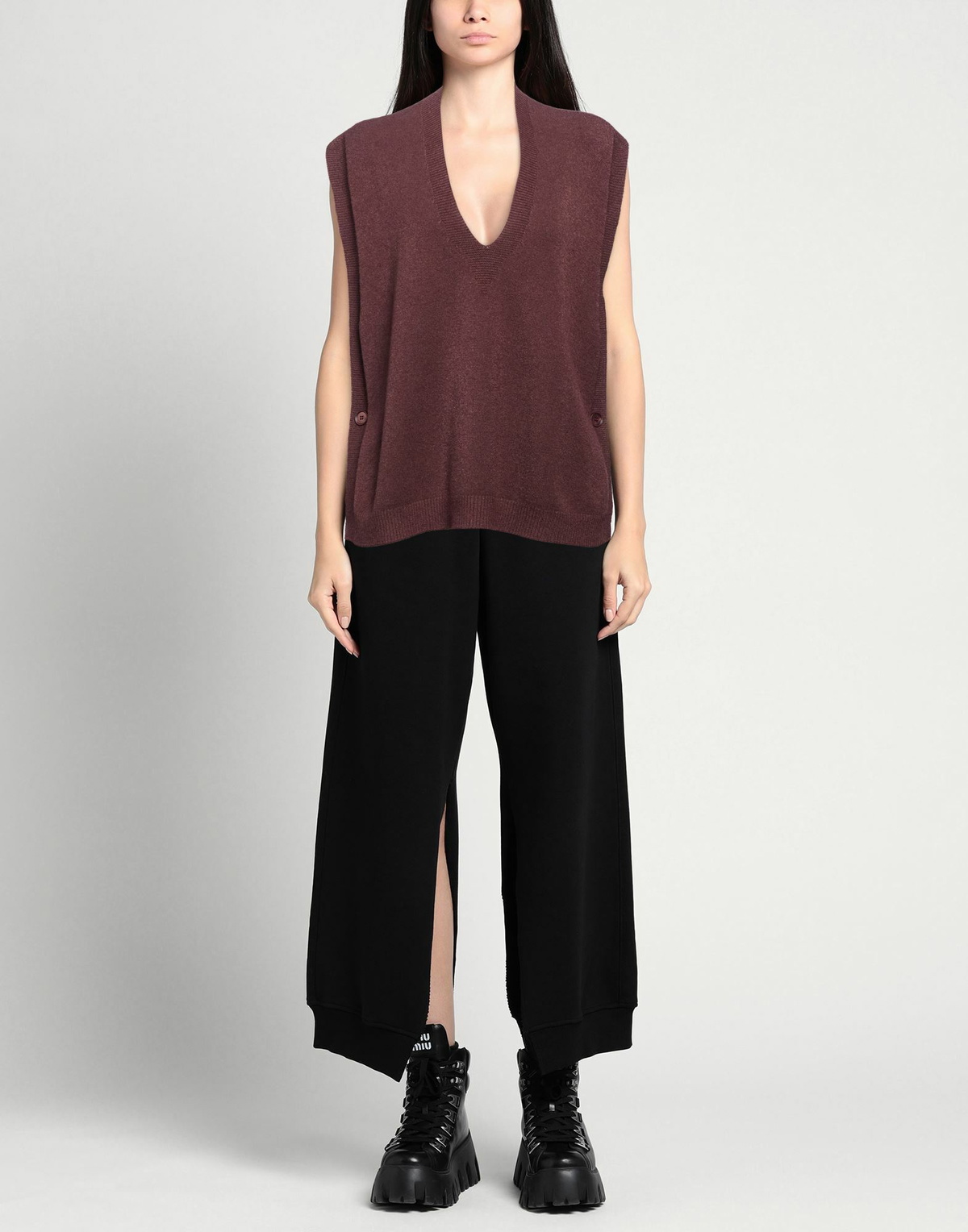 Manila Grace Womens Sweater Plum