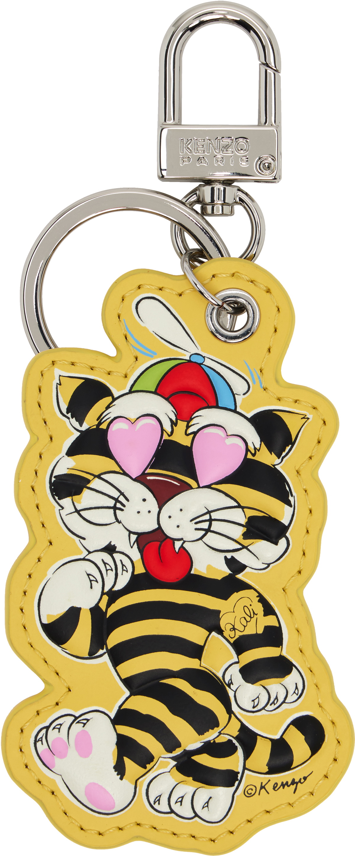 Kenzo Yellow Kenzo Paris 'KENZO Cartoon' Charm Keychain