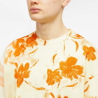 Jil Sander Men's Floral Print T-Shirt in Burnt Amber