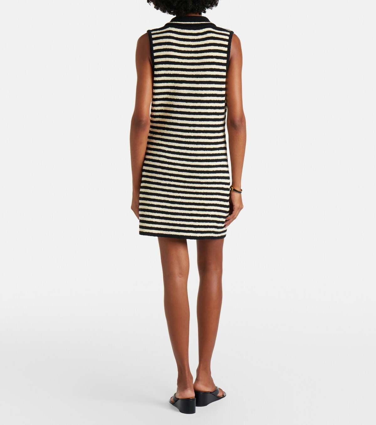 Altuzarra Mamie striped cotton-blend polo dress
