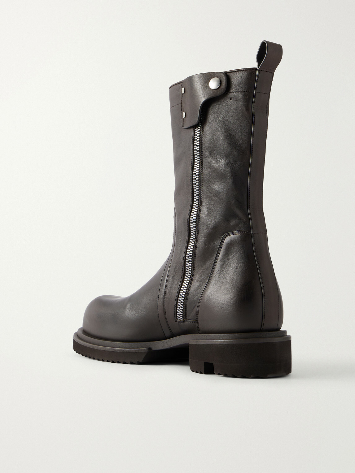 Rick Owens - Creeper Gabe Washed Leather Lace-Up Boots - Brown