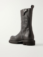 Rick Owens - Creeper Gabe Washed Leather Lace-Up Boots - Brown