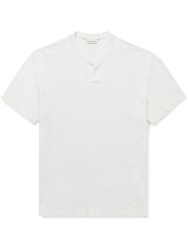 Photo: Club Monaco - Linen Henley T-Shirt - White