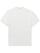 Club Monaco - Linen Henley T-Shirt - White