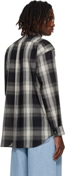 Stefan Cooke Black & Off-White Chevron Shirt