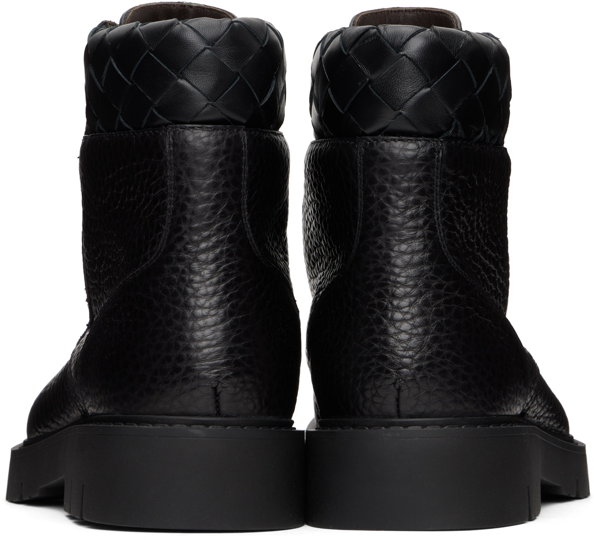 ショートブーツ・ブーティ Bottega Veneta Black Leather Tex Ankle Boots Tex Leather Boots | Authentic & Vintage | ReSee