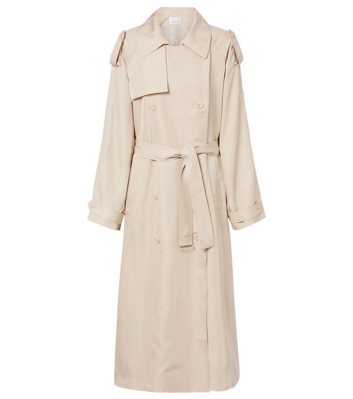 Photo: The Frankie Shop Veyron ovesized twill trench coat