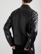 Maison Margiela - Zip-Detailed Leather Biker Jacket - Black
