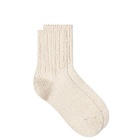 RoToTo Low Gauge Slub Ankle Sock in Ecru