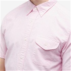 Beams Plus Men's BD Short Sleeve Oxford Shirt in Pink