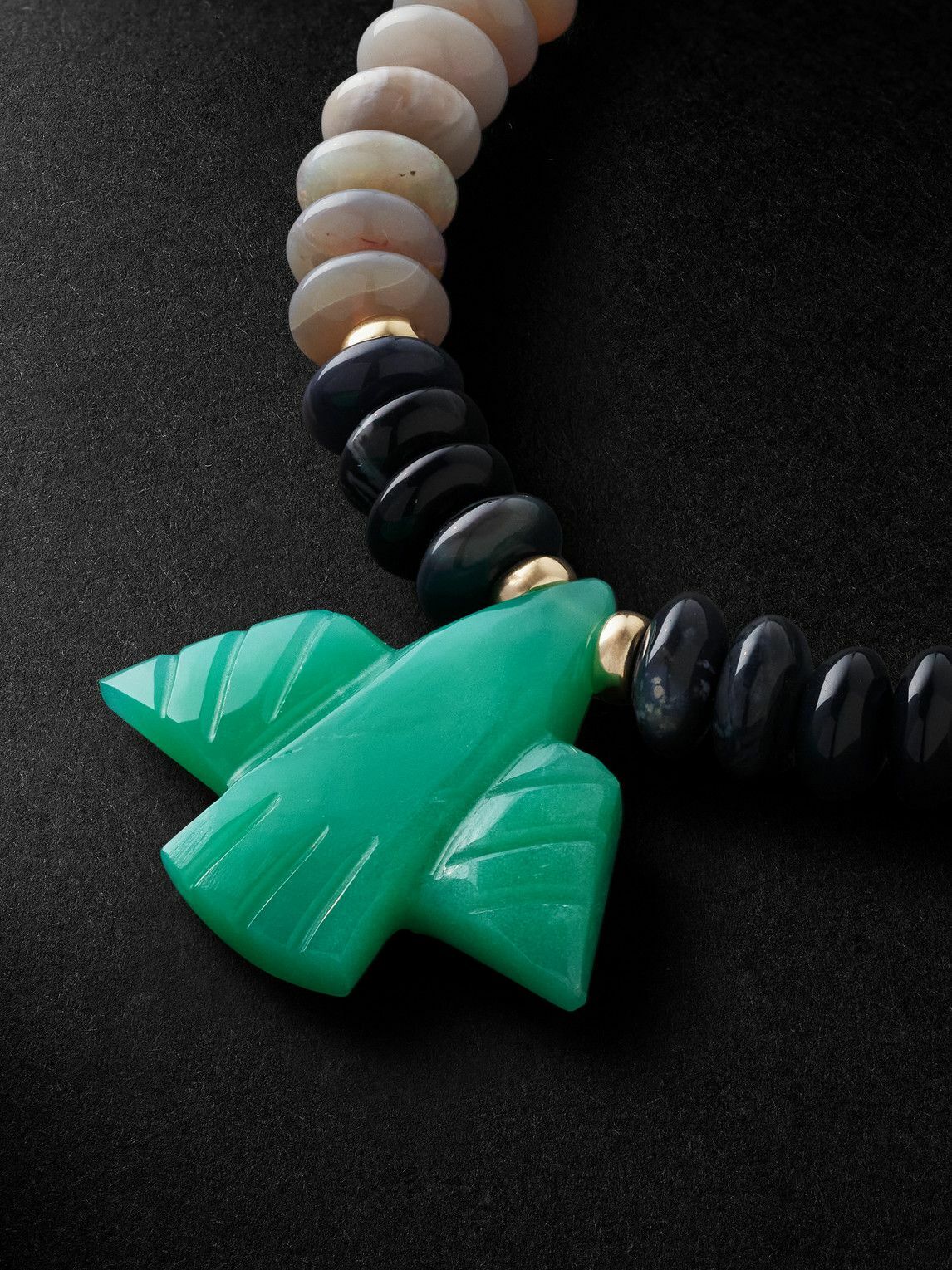 Jacquie Aiche - Gold, Opal, Chrysoprase and Heishi Shell Beaded Necklace