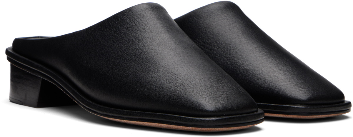 Lauren Manoogian Black Square Mule Loafers