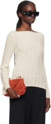 Guest in Residence Off-White Flare Long Sleeve T-Shirt