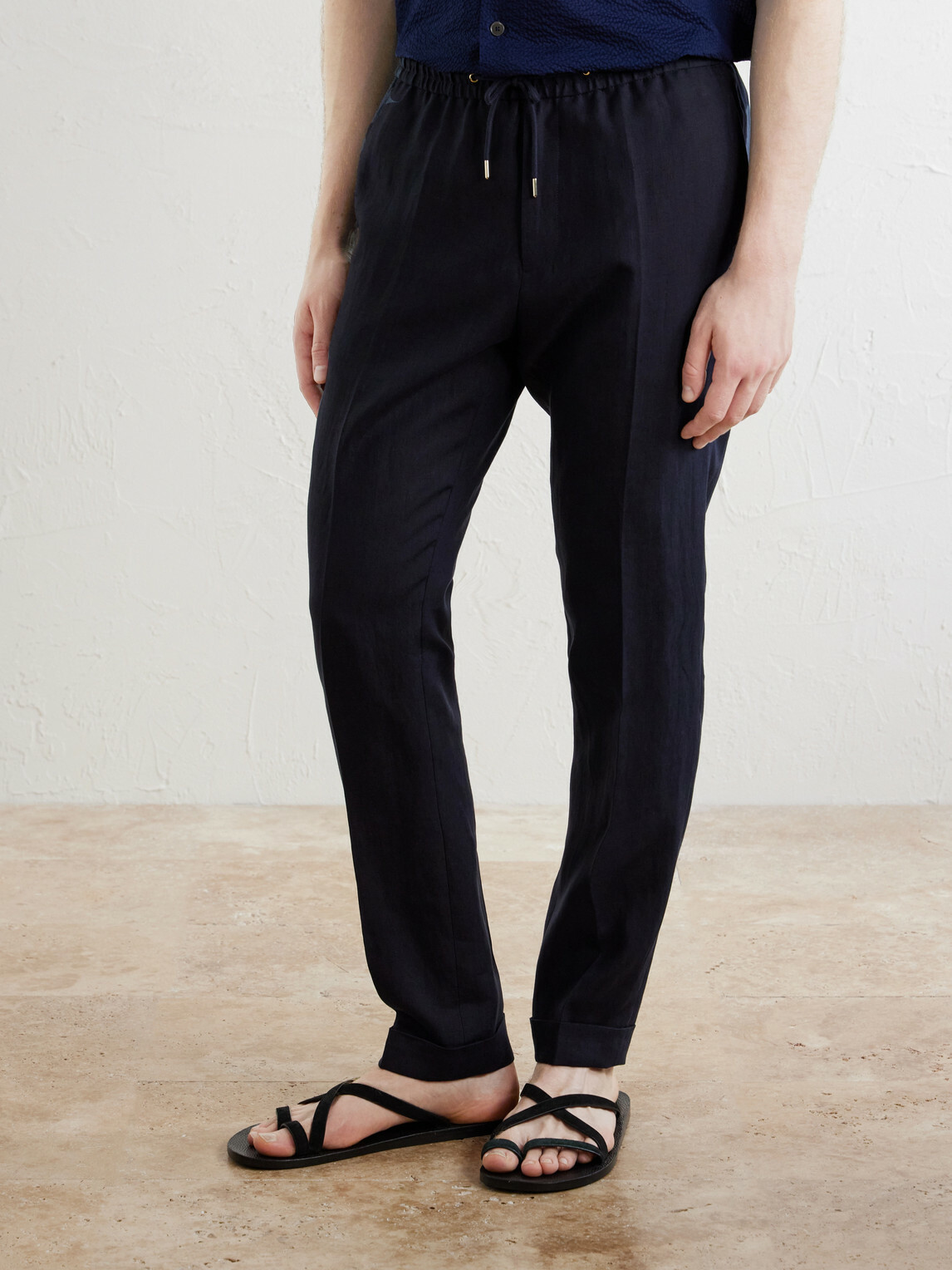 Paul Smith - Straight-Leg Linen Trousers - Blue