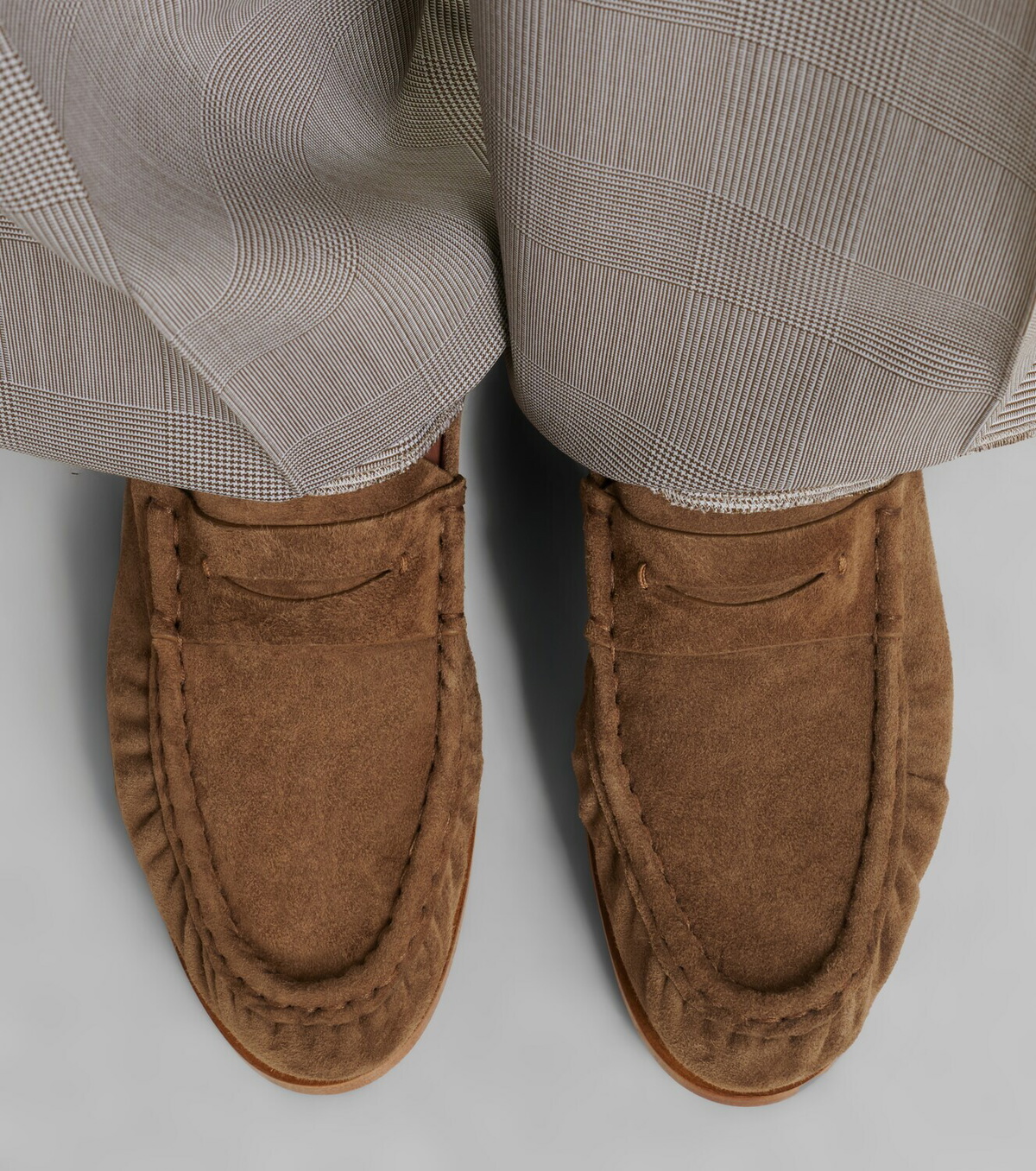 Max Mara Suede penny lofaers