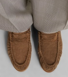 Max Mara Suede penny lofaers