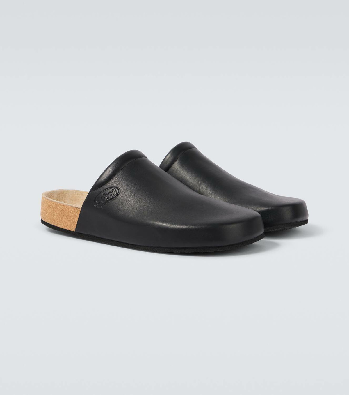 関税込【BALENCIAGA】x Scholl leather mules Black Balenciaga x Scholl leather mules Balenciaga