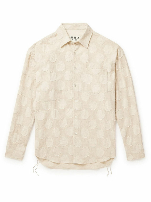 Photo: Merely Made - Cotton and Linen-Blend Jacquard Shirt - Neutrals