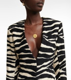 Dries Van Noten - Zebra-print midi dress